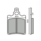Pastiglie Freno RMS Organiche Aprilia RS 50 Posteriore per APRILIA CLIMBER 280 1990 - 1994